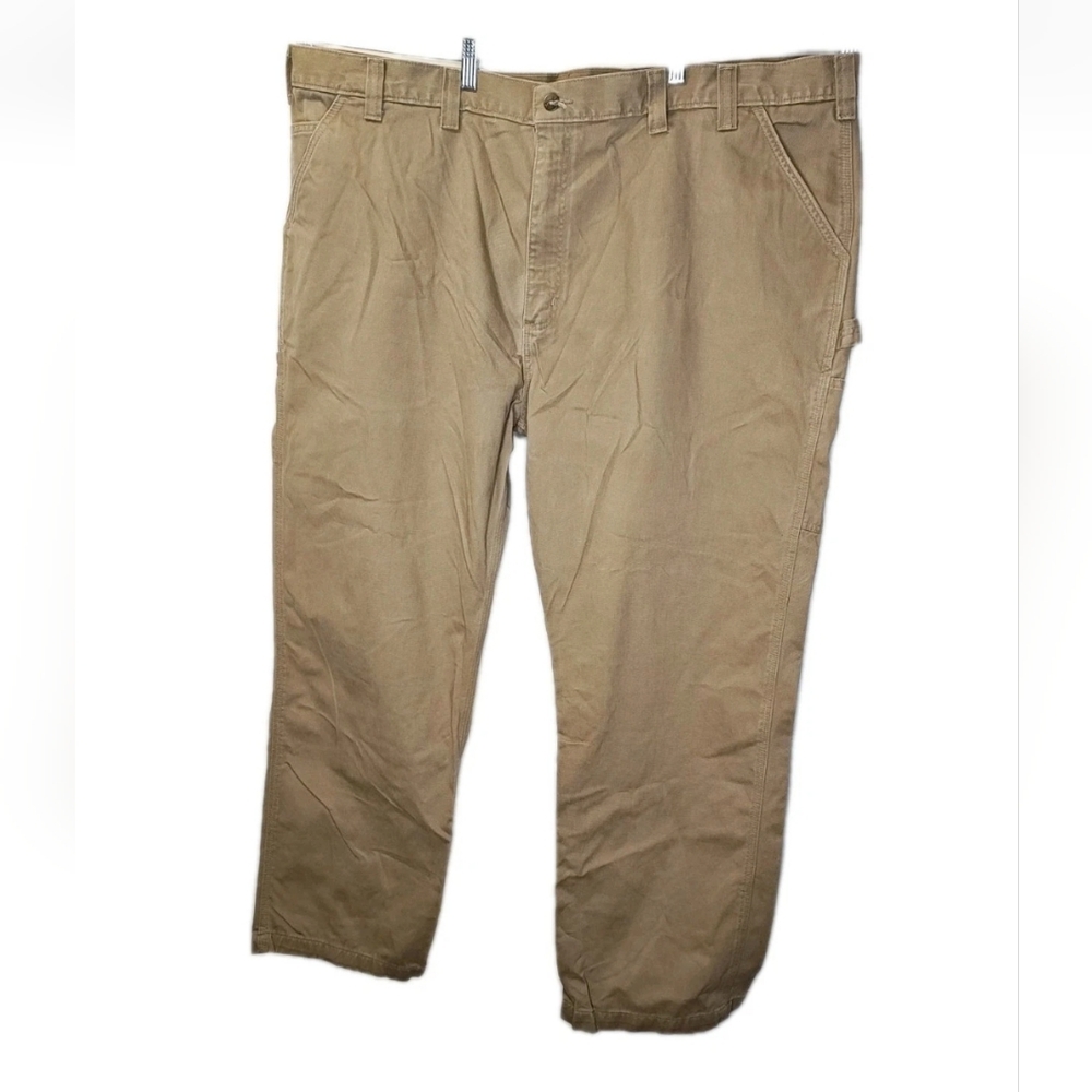 Carhartt B324 Carpenter Work Wear Pants Men 48/31 Khaki Brown Canvas High Rise
